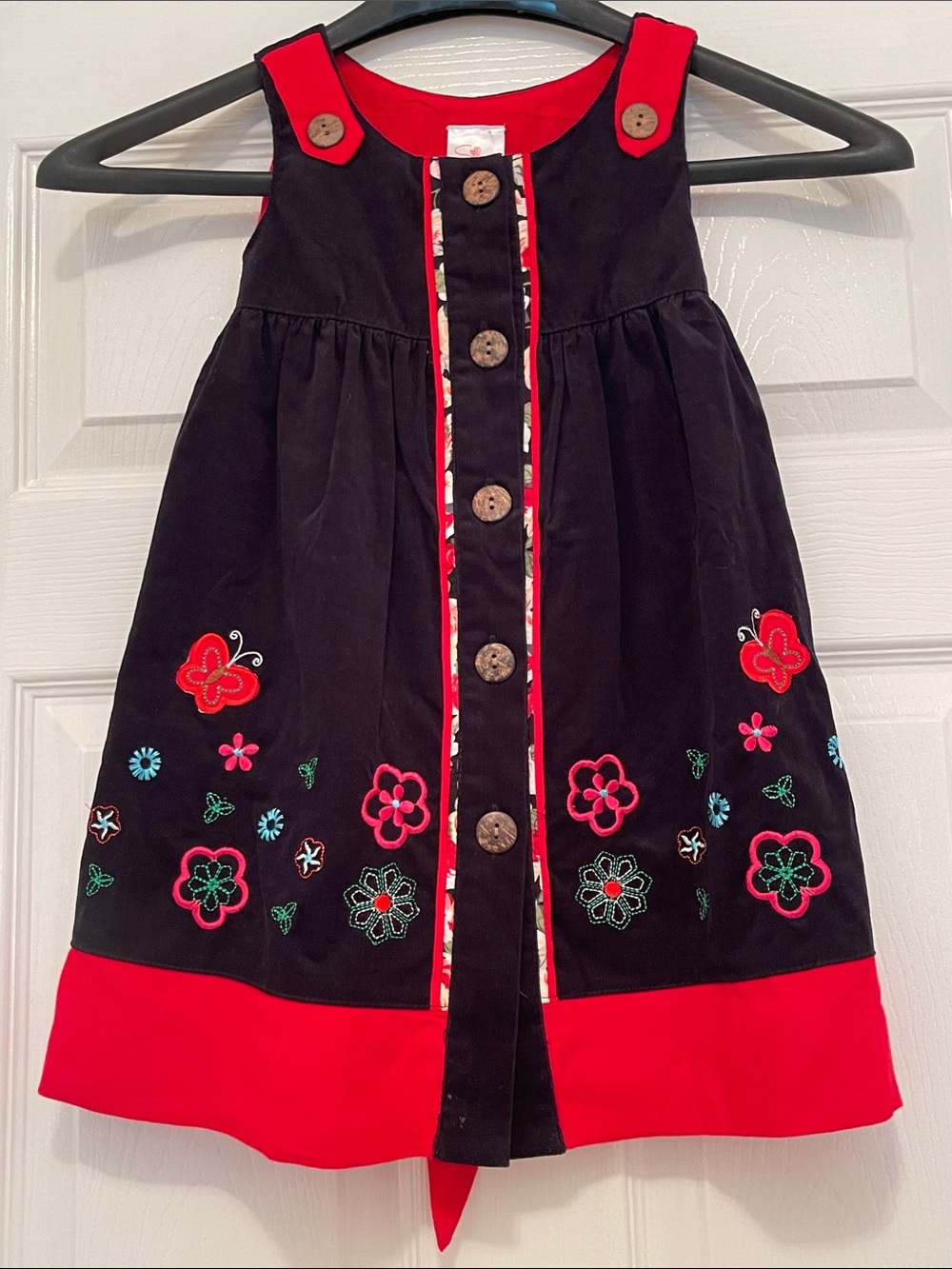 Silly Sissy Girls' Dress with Flowers and Butterflies, NWT, Size 5